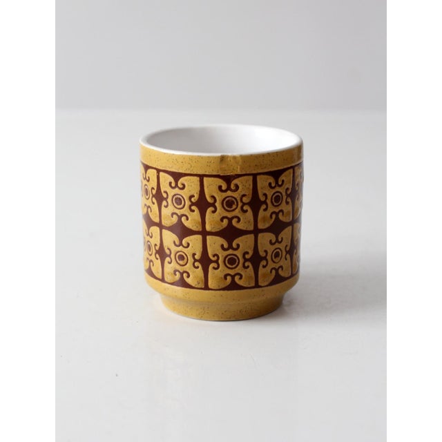 Vintage Geometric Ceramic Mug For Sale - Image 9 of 15