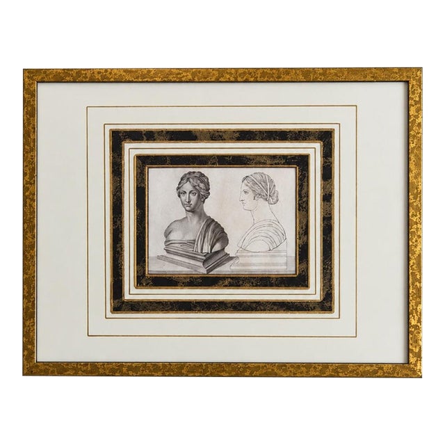 1805 Tommaso Piroli Engraving of Sappho – Antiquités D’Herculanum, Plate XXIV For Sale