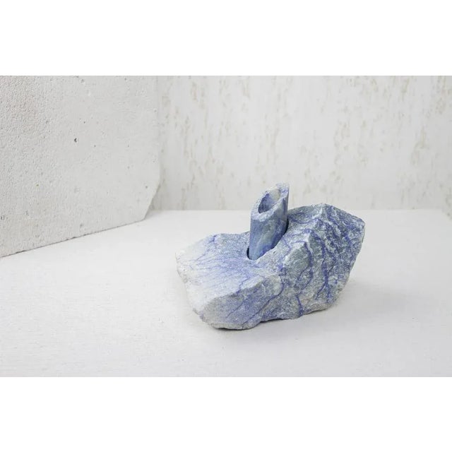 Contemporary Blue Quartz Abra Candelabra II by Studio DO For Sale - Image 3 of 6