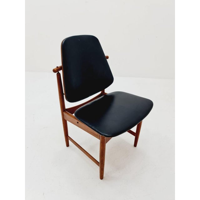 Danish Teak and Leather Chair by Arne Vodder for France & Daverkosen, 1960s For Sale - Image 10 of 11