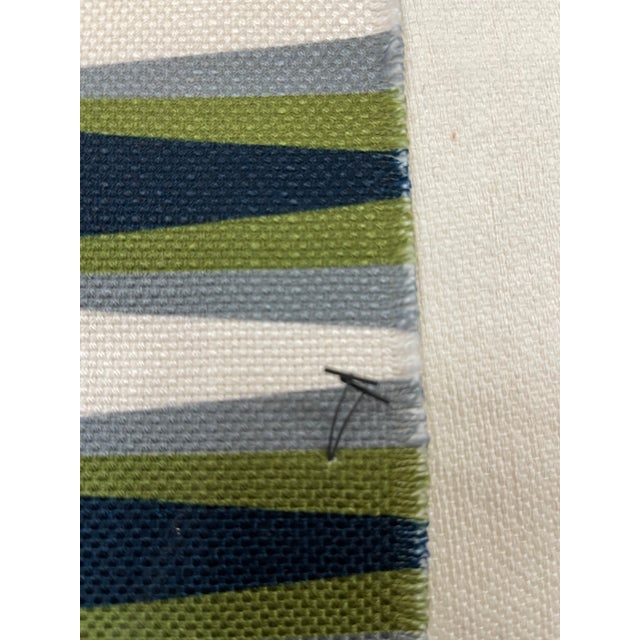 1980s 1980s Fendi Upholstery in Cream, Olive and Blue- Italian For Sale - Image 5 of 6