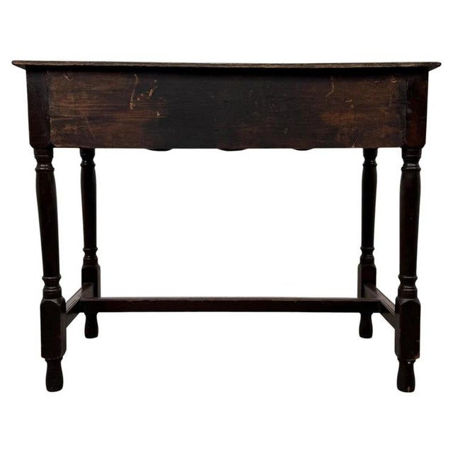 Wood Antique English Oak Side Table, 1700s For Sale - Image 7 of 12
