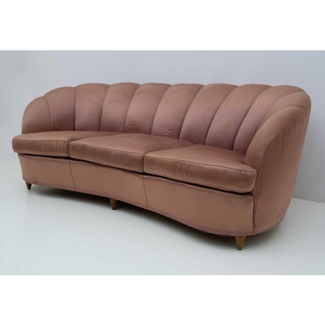 1930s Mid-Century Modern Italian Curved Sofa by Gio Ponti for Casa E Giardino, 1936 For Sale - Image 5 of 10