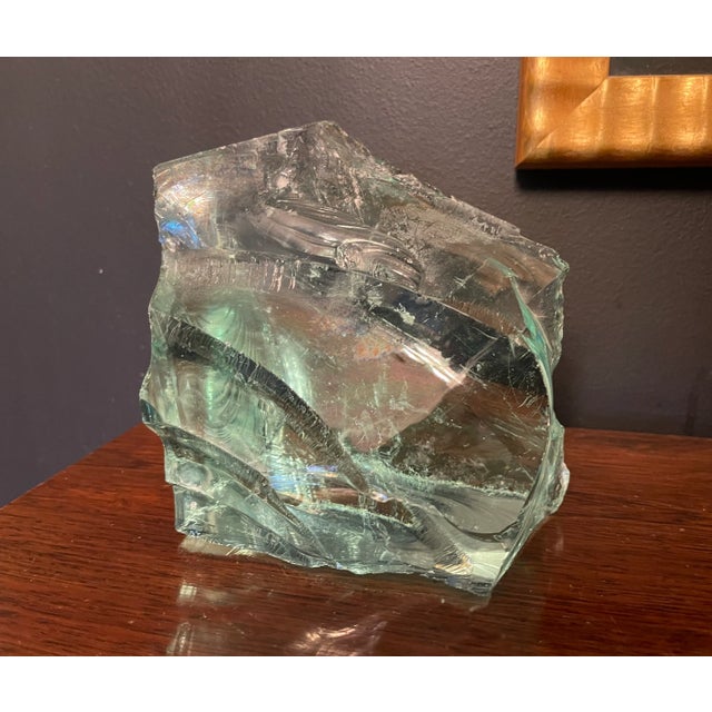 Early 20th Century Early 20th Century Large Light Blue Slag Glass Cullet For Sale - Image 5 of 5