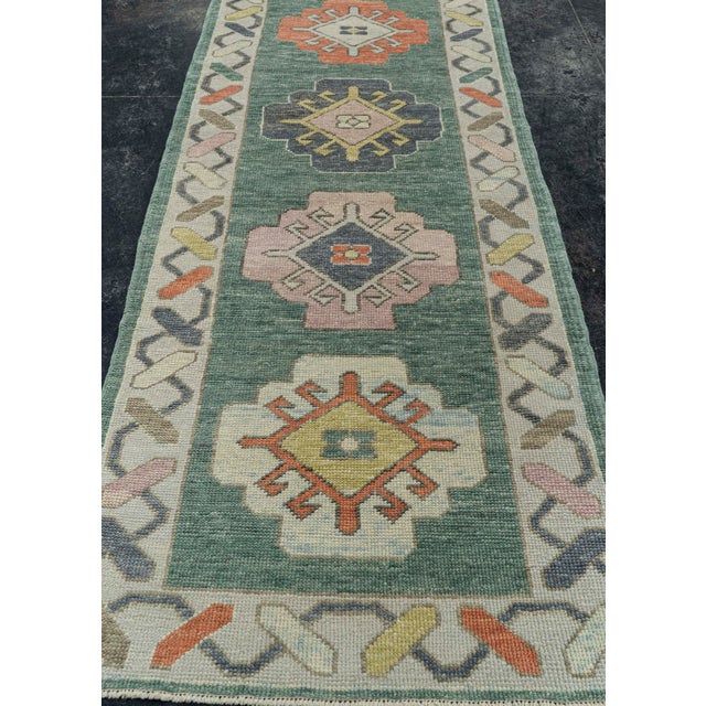 Turkish Oushak Runner Rug 3'3" x 10'6" #23658 Explore a curated collection of hallway runners, wool rugs, and handmade...