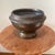 Metal Vintage Footed Tarnished Brass Bowl/ Planter With Rounded Flared Rim For Sale - Image 7 of 12