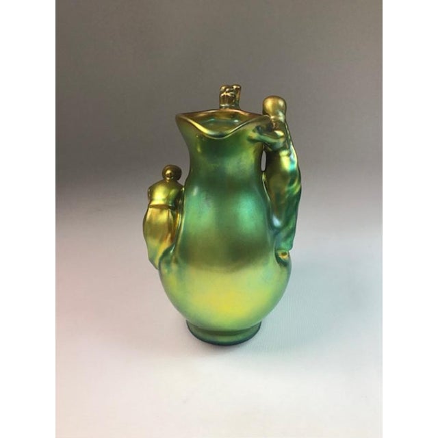 Antique Glazed Vase by Zsolnay, 1890s For Sale - Image 5 of 11