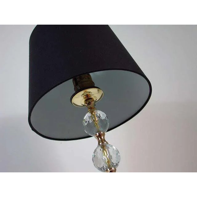 Large Crystal Diamond and Bronze Table Lamp Attributed to Bakalowits, 1950s, in None conditions. Designed 1950 to 1959...
