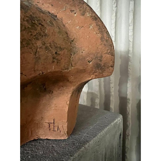 Terracotta Figurative Sculpture, 1969 For Sale - Image 6 of 8