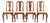Henkel Harris Queen Anne Solid Cherry Wood Dining Chairs | Set of Four For Sale