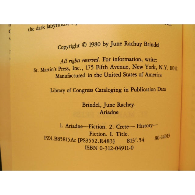 1980s Novel, June Rachuy Brindel's Ariadne, Signed - 1 Piece For Sale In San Francisco - Image 6 of 9