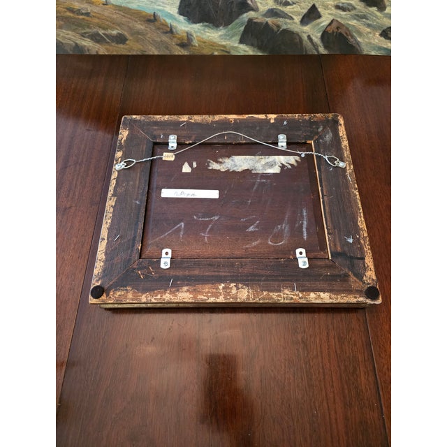 Antique Signed Painting Trompe l'Oeil Mischievous Cat For Sale - Image 9 of 9