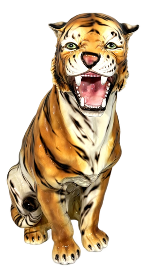Large Ceramic Tiger, Italy, 1970s