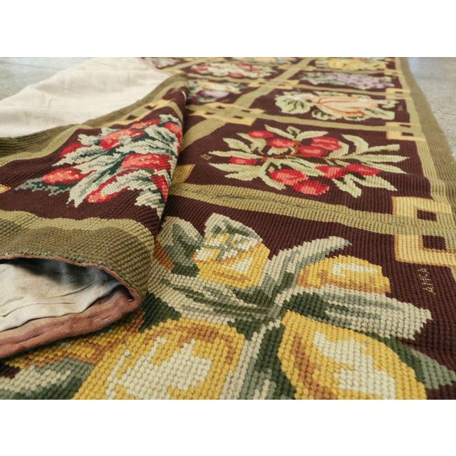Galerie Shabab Collection Mid-20th Century English Needlepoint Rug For Sale - Image 10 of 10
