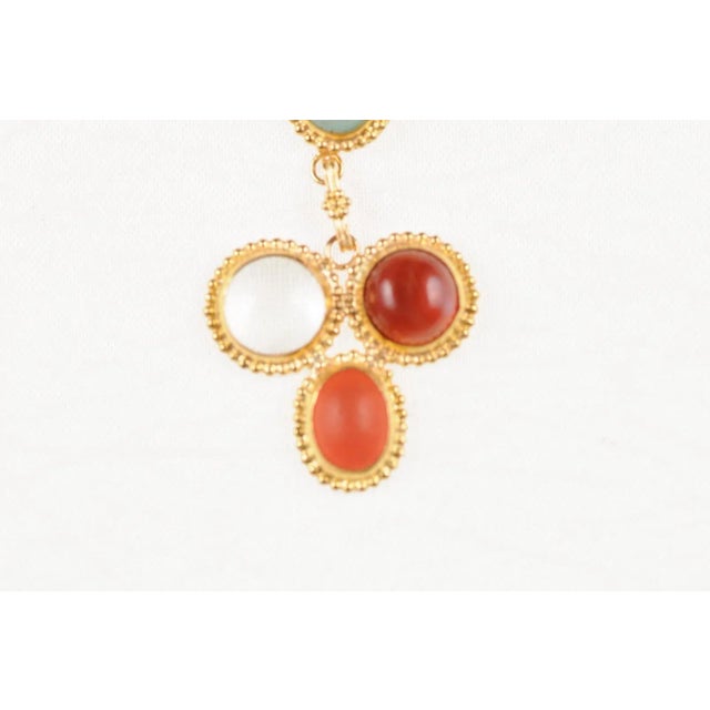 Antique Roman Glass & 21k Gold Drop Pendant For Sale In Atlanta - Image 6 of 9