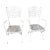 Pair Woodard Iron Arm Chairs Andalusian Spanish Lace Pattern For Sale