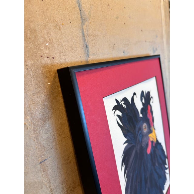 Original Watercolor Illustration on Paper “Little Black Snapdragon” Framed For Sale - Image 11 of 12