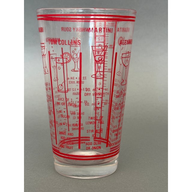 Vintage Mid-Century Modern Bar Ware Phoenixware Bar Measuring Drink Glass For Sale - Image 4 of 13