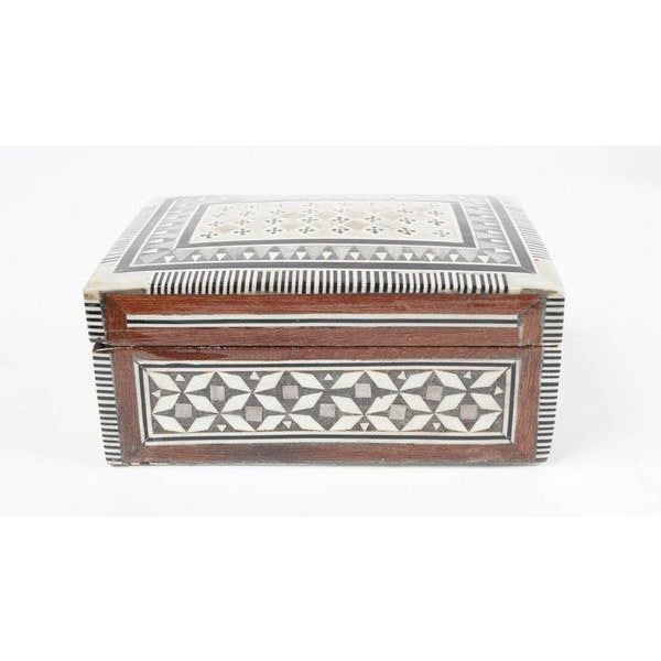 Inlaid Wood Jewelry Boxes - A Pair For Sale - Image 4 of 6