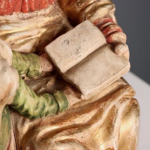 Saint Anne with the Child Mary Wood Sculpture For Sale - Image 5 of 10