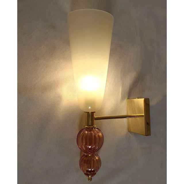 Purple Mid Century Modern Murano Sconces For Sale In Dallas - Image 6 of 11