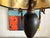 Vintage Black Metal Urn Lamp With Leopard Print Shade For Sale - Image 9 of 12
