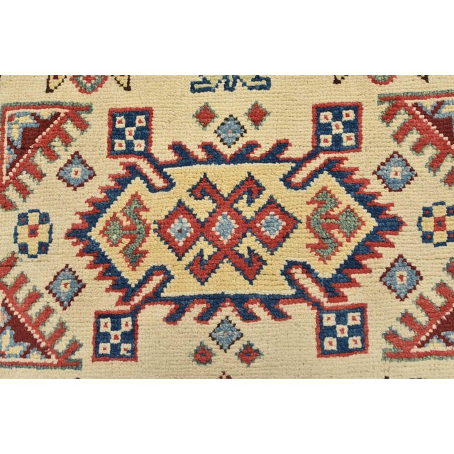 Beige Kazak Runner 2’9” X 15′ Beige Wool Tribal Hand-Knotted Oriental Rug For Sale - Image 8 of 12