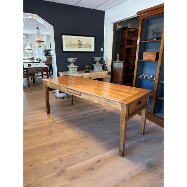 Beautiful antique French cherrywood table. The cherry wood has a beautiful grain and a gorgeous patina. The table is in...