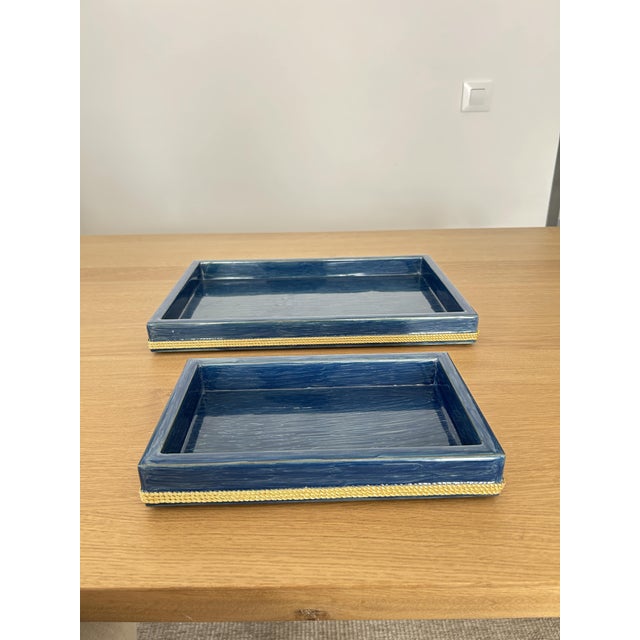 Large and Small Trays from Mike & Ally, USA, 2010s, Set of 2 For Sale - Image 3 of 6