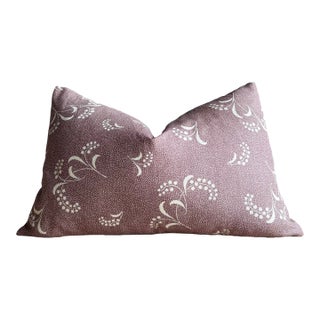 Carolina Irving Linen Mimosa Viola Lumbar Pillow 15" 24" With Down Insert For Sale
