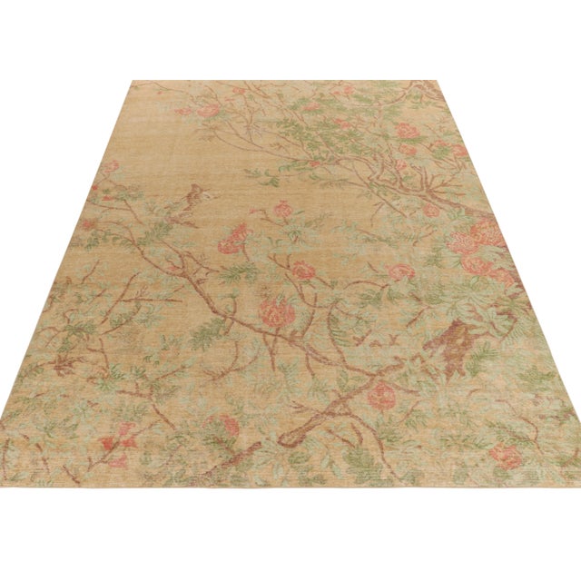 Contemporary Rug & Kilim’s Oversized Arbor Rug in Gold and Coral, 14x20 For Sale - Image 3 of 7