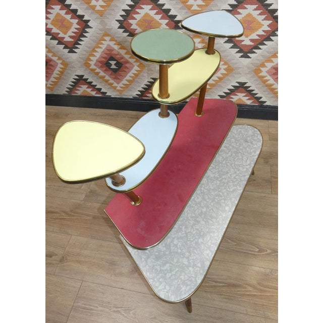 Large Colorful Flower Stand, 1950s For Sale - Image 4 of 14