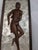 Pair Mid-Century Modern Hand-Carved Wood Figural Relief Wall Panels on Shimmering Capiz Shell Grounds For Sale - Image 15 of 18
