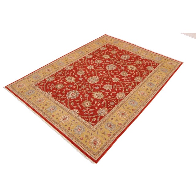 Boho Chic Boho Chic Ziegler Orange Gold Hand-Knotted Wool Rug - 9'1'' X 12'2'' For Sale - Image 3 of 8