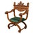 Antique 19th Century Italian Renaissance Revival carved Savonarola chair circa 1890. This chair carved of fine walnut is a...