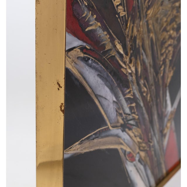 1980s Antonie Jankovcová, Fired Enamel Painting with Precious Metals on Glass, Postmodern, Czech, 1980s For Sale - Image 5 of 13