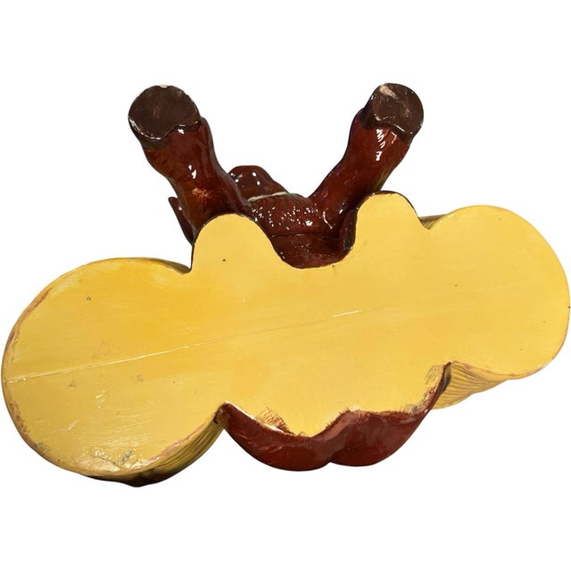 Vintage Mid-Century Ceramic Donkey Double Planter With Basket Planters For Sale In Portland, ME - Image 6 of 8