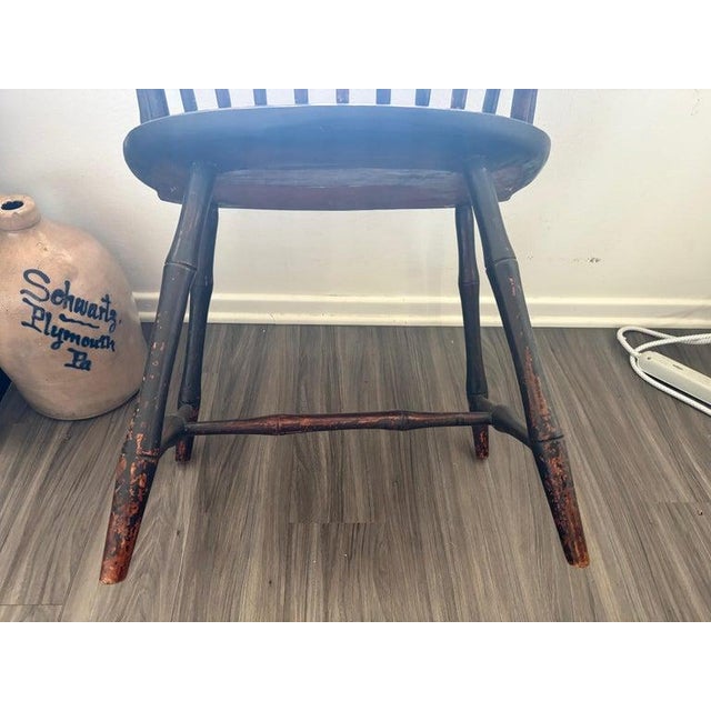 Collection of Three Painted 19Thc Philadelphia Windsor Chairs -3 For Sale - Image 11 of 11