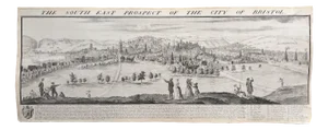 The South East Prospect of the City of Bristol by Samuel Buck, 1734