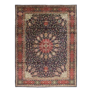 1960s Old Persian Tabriz Masterpiece Rug 10x 13