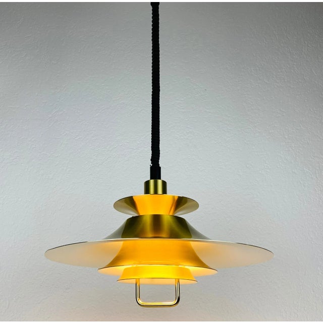 Danish Brass and Metal Pendant Lamp, 1960s For Sale - Image 10 of 13