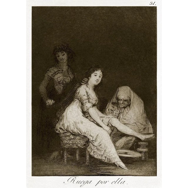 Ruega por Ella is an original etching realized by the great Spanish artist Francisco Goya and published for the first time...