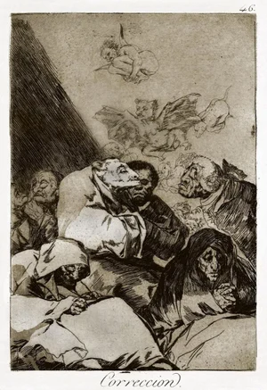 Correccion - Origina Etching and Aquatint by Francisco Goya - 1868 1868