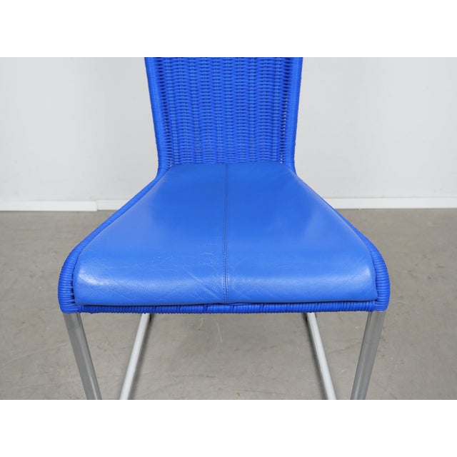 Blue B 20 Cantilever Chairs with High Back and Leather Upholstery by Mart Stam, Marcel Breuer & Jean Prouvé for Tecta, Germany, 1980s, Set of 4 For Sale - Image 16 of 18