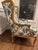 Baker Furniture French Provincial Wingback Bergère & Ottoman in Floral Trellis Print For Sale - Image 11 of 12