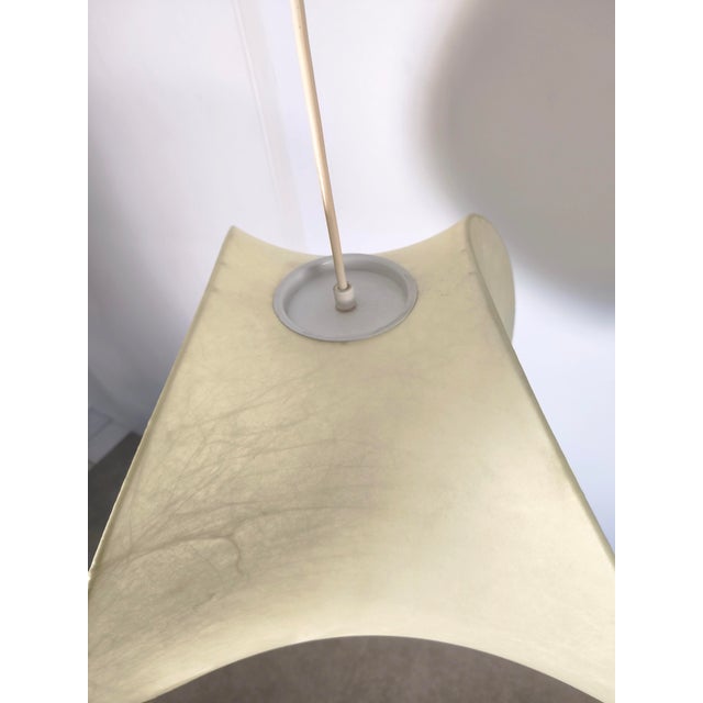 Cream Biomorphic Cocoon Pendant Lamp by Friedel Wauer for Goldkant, 1960s For Sale - Image 8 of 10