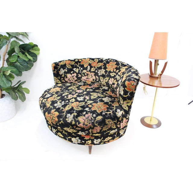 Mid Century Modern Round Chair Milo Baughman Style For Sale - Image 10 of 13