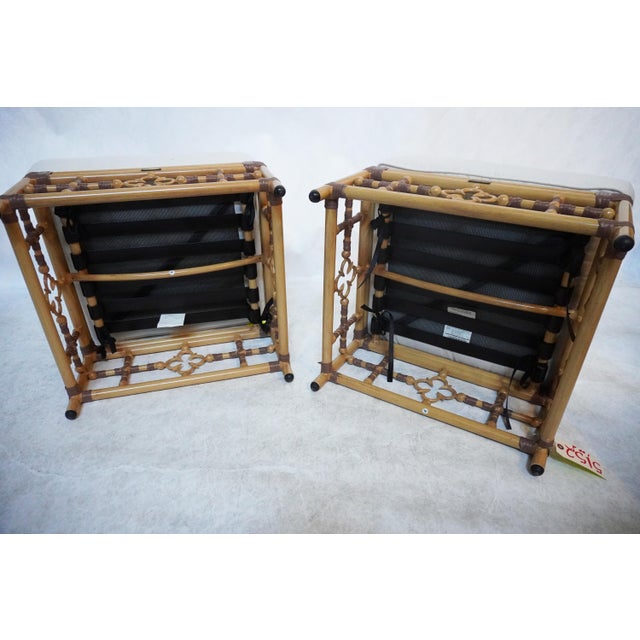Lane Venture Mimi Outdoor Ottomans by Celerie Kemble, A Pair For Sale - Image 9 of 11