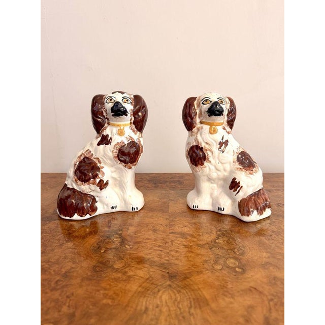 Antique Staffordshire Dogs, 1900, Set of 2 For Sale - Image 6 of 6