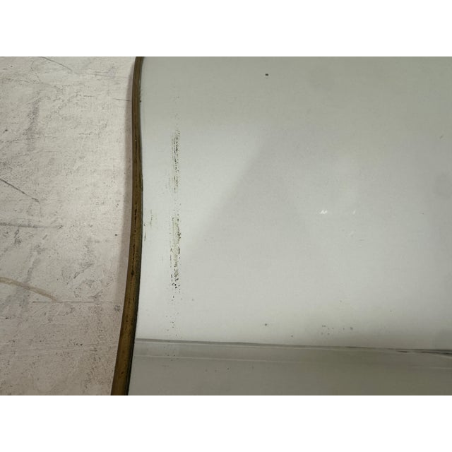 1950s Vintage Italian Brass Wall Mirror, 1950s For Sale - Image 5 of 12